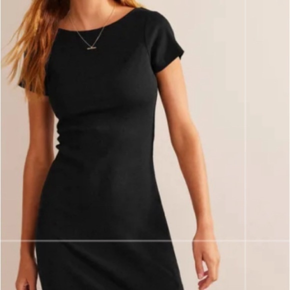 Boden Size 6 Navy Blue Rib Texture Stretch Sheath Dress Elsa - Picture 1 of 10